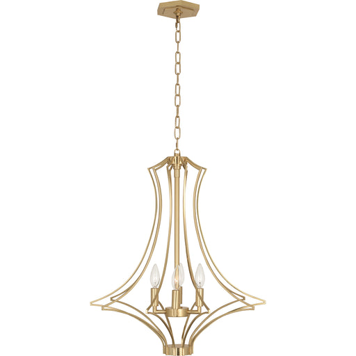 Grace Chandelier in Modern Brass - Luxe Vanity & Tub