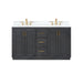 Gazsi 60" Double Bathroom Vanity Set with Grain White Composite Stone Countertop - Luxe Vanity & Tub