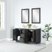 Gazsi 60" Double Bathroom Vanity Set with Grain White Composite Stone Countertop - Luxe Vanity & Tub