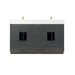 Gazsi 60" Double Bathroom Vanity Set with Grain White Composite Stone Countertop - Luxe Vanity & Tub