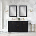 Gazsi 60" Double Bathroom Vanity Set with Grain White Composite Stone Countertop - Luxe Vanity & Tub