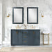 Gazsi 60" Double Bathroom Vanity Set with Grain White Composite Stone Countertop - Luxe Vanity & Tub