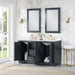 Gazsi 60" Double Bathroom Vanity Set with Grain White Composite Stone Countertop - Luxe Vanity & Tub