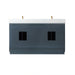 Gazsi 60" Double Bathroom Vanity Set with Grain White Composite Stone Countertop - Luxe Vanity & Tub