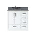 Monna 36" Single Bathroom Vanity Set with Aosta White Composite Stone Countertop - Luxe Vanity & Tub