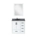 Monna 36" Single Bathroom Vanity Set with Aosta White Composite Stone Countertop - Luxe Vanity & Tub