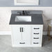 Monna 36" Single Bathroom Vanity Set with Aosta White Composite Stone Countertop - Luxe Vanity & Tub