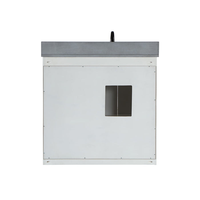 Monna 36" Single Bathroom Vanity Set with Aosta White Composite Stone Countertop - Luxe Vanity & Tub