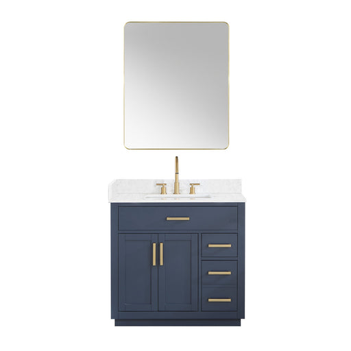 Gavino 36" Single Bathroom Vanity with Composite Stone Countertop - Luxe Vanity & Tub