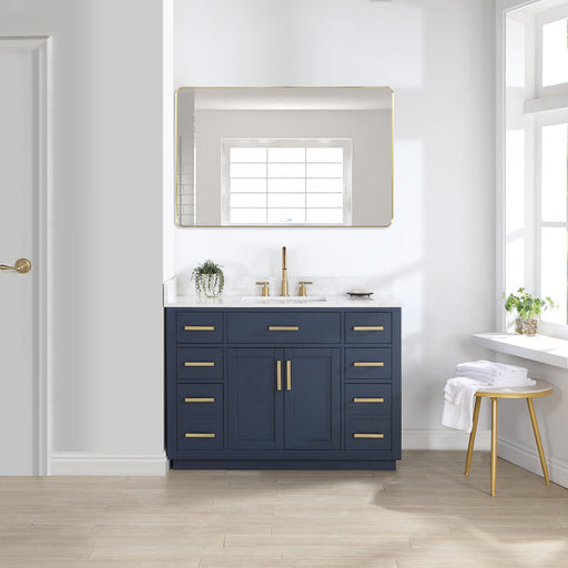 Gavino 48" Single Bathroom Vanity with Composite Stone Countertop - Luxe Vanity & Tub