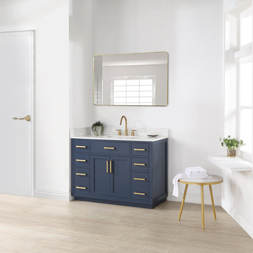 Gavino 48" Single Bathroom Vanity with Composite Stone Countertop - Luxe Vanity & Tub