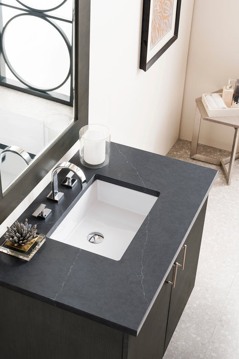 36" Metropolitan Single Bathroom Vanity, Silver Oak