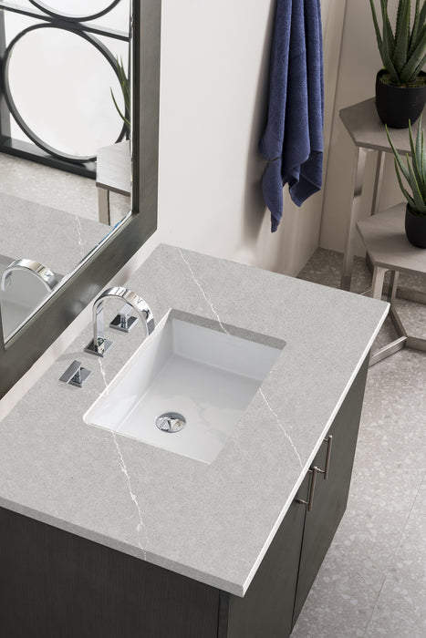 36" Metropolitan Single Bathroom Vanity, Silver Oak
