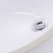 Great Point Collection Nantucket Sinks 15 Inch x 12 Inch Glazed Bottom Undermount GB-15x12-W Oval Ceramic Sink In White - Luxe Vanity & Tub