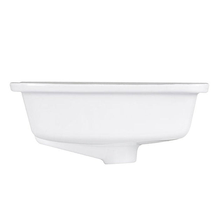 Great Point Collection Nantucket Sinks 17 Inch x 13 Inch Glazed Bottom UndermountRectangle Ceramic Sink In White - Luxe Vanity & Tub