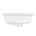 Great Point Collection Nantucket Sinks 17 Inch x 13 Inch Glazed Bottom UndermountRectangle Ceramic Sink In White - Luxe Vanity & Tub