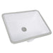 Great Point Collection Nantucket Sinks 17 Inch x 13 Inch Glazed Bottom UndermountRectangle Ceramic Sink In White - Luxe Vanity & Tub