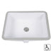Great Point Collection Nantucket Sinks 17 Inch x 13 Inch Glazed Bottom UndermountRectangle Ceramic Sink In White - Luxe Vanity & Tub