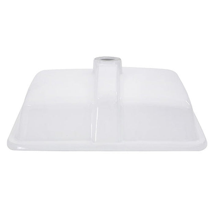 Great Point Collection Nantucket Sinks 17 Inch x 13 Inch Glazed Bottom UndermountRectangle Ceramic Sink In White - Luxe Vanity & Tub