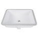 Great Point Collection Nantucket Sinks 17 Inch x 13 Inch Glazed Bottom UndermountRectangle Ceramic Sink In White - Luxe Vanity & Tub