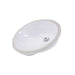 Great Point Collection Nantucket Sinks 17 Inch x 14 Inch Glazed Bottom Undermount GB-17x17-W Oval Ceramic Sink In White - Luxe Vanity & Tub