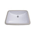 Great Point Collection Nantucket Sinks 18 Inch x 12 Inch Glazed Bottom Undermount GB-18x12-W Rectangle Ceramic Sink In White - Luxe Vanity & Tub