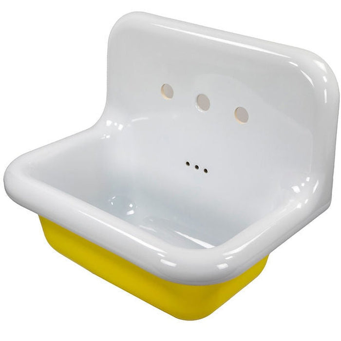 Victorian Collection Nantucket Sinks Fireclay 30's Style Sink in white with a Yellow Bottom - Luxe Vanity & Tub