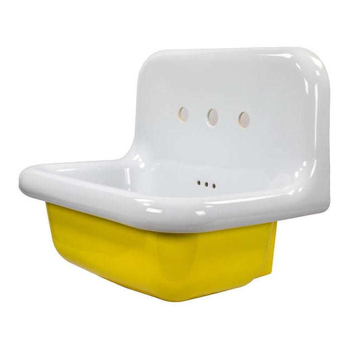Victorian Collection Nantucket Sinks Fireclay 30's Style Sink in white with a Yellow Bottom - Luxe Vanity & Tub