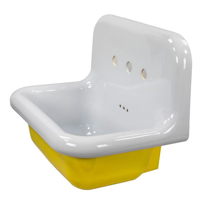 Victorian Collection Nantucket Sinks Fireclay 30's Style Sink in white with a Yellow Bottom - Luxe Vanity & Tub