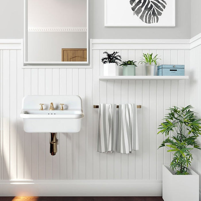 Victorian Collection Nantucket Sinks Fireclay 30's Style Sink in all White - Luxe Vanity & Tub