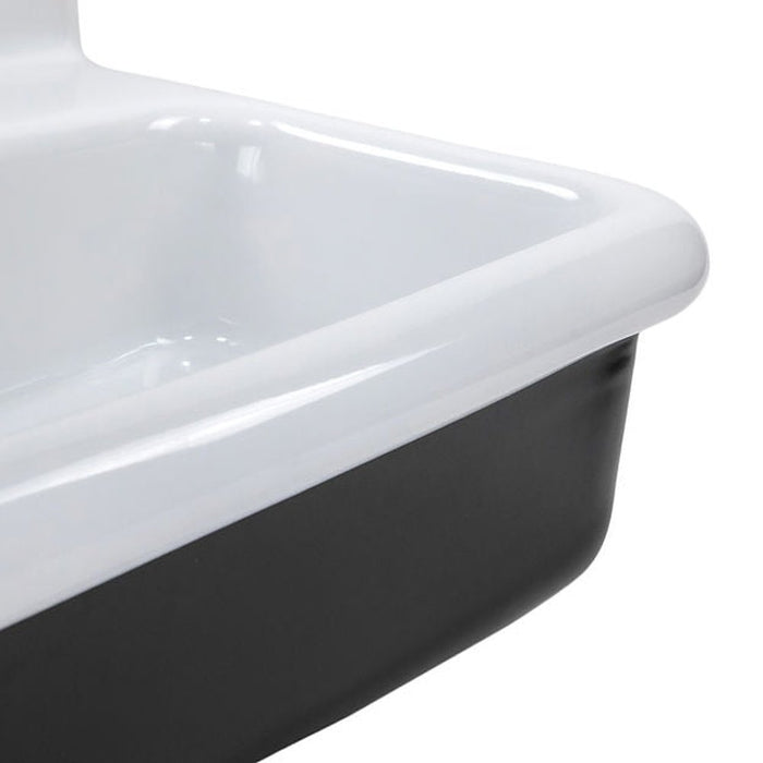 Victorian Collection Nantucket Sinks Fireclay 30's Style Sink in white with a Black Bottom - Luxe Vanity & Tub