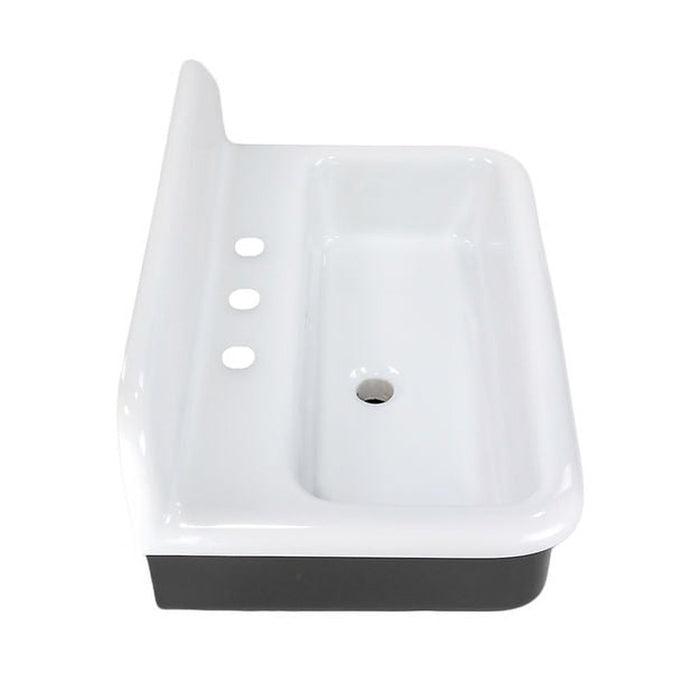 Victorian Collection Nantucket Sinks Fireclay 30's Style Sink in white with a Black Bottom - Luxe Vanity & Tub