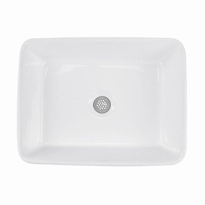 Brant Point Collection Nantucket Sinks Rectangle White Vessel Sink NSV105 - Luxe Vanity & Tub