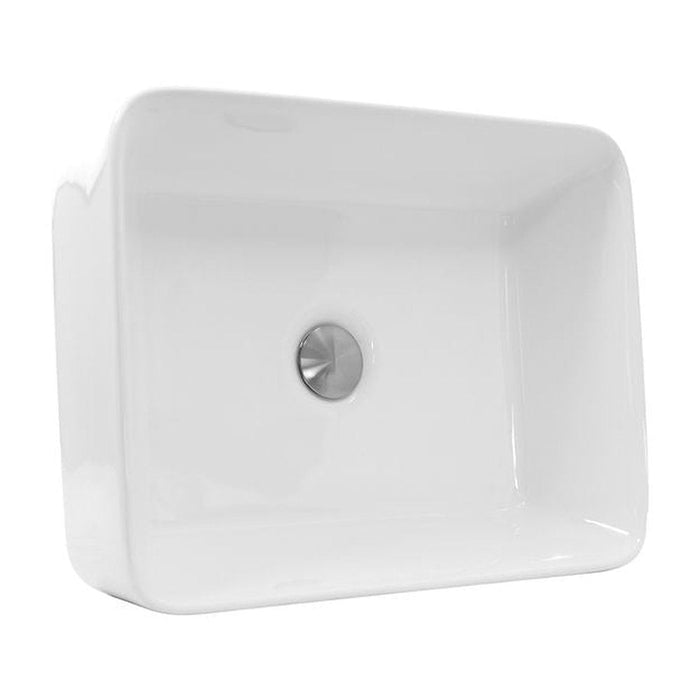 Brant Point Collection Nantucket Sinks Rectangle White Vessel Sink NSV105 - Luxe Vanity & Tub