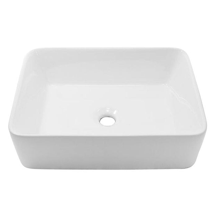 Brant Point Collection Nantucket Sinks Rectangle White Vessel Sink NSV105 - Luxe Vanity & Tub