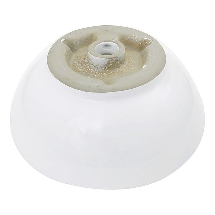 Brant Point Collection Nantucket Sinks 17" Round White Vessel Sink With Overflow NSV218 - Luxe Vanity & Tub