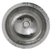 Brightwork Home Nantucket Sinks RLS-OF 16.875" Hand Hammered Stainless Steel Round Undermount Bathroom Sink With Overflow - Luxe Vanity & Tub