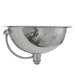 Brightwork Home Nantucket Sinks RLS-OF 16.875" Hand Hammered Stainless Steel Round Undermount Bathroom Sink With Overflow - Luxe Vanity & Tub