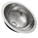 Brightwork Home Nantucket Sinks RLS-OF 16.875" Hand Hammered Stainless Steel Round Undermount Bathroom Sink With Overflow - Luxe Vanity & Tub