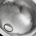 Brightwork Home Nantucket Sinks RLS-OF 16.875" Hand Hammered Stainless Steel Round Undermount Bathroom Sink With Overflow - Luxe Vanity & Tub