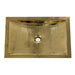 Brightwork Home Nantucket Sinks TRB-OF - 19.8 Inch 12.8 Inch Hand Hammered Brass Rectangle Undermount Bathroom Sink with Overflow - Luxe Vanity & Tub