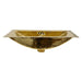 Brightwork Home Nantucket Sinks TRB-OF - 19.8 Inch 12.8 Inch Hand Hammered Brass Rectangle Undermount Bathroom Sink with Overflow - Luxe Vanity & Tub