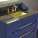 Brightwork Home Nantucket Sinks TRB-OF - 19.8 Inch 12.8 Inch Hand Hammered Brass Rectangle Undermount Bathroom Sink with Overflow - Luxe Vanity & Tub