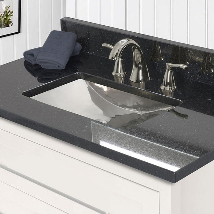 Brightwork Home Nantucket Sinks Stainless Steel Rectangle Undermount Bathroom Sink without Overflow - Luxe Vanity & Tub