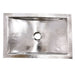 Brightwork Home Nantucket Sinks TRS Hand Hammered Stainless Steel Rectangle Undermount Bathroom Sink - Luxe Vanity & Tub