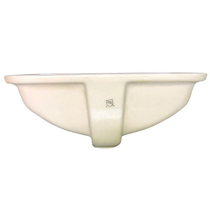 Great Point Collection Nantucket Sinks UM-159-W Undermount Ceramic Sink In White - Luxe Vanity & Tub