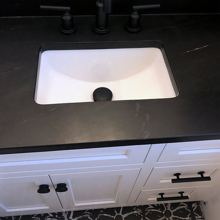 Great Point Collection Nantucket Sinks UM-159-W Undermount Ceramic Sink In White - Luxe Vanity & Tub