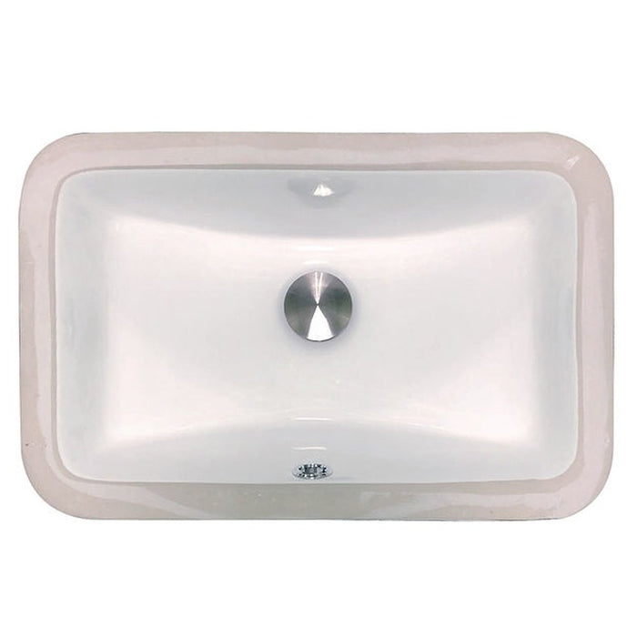 Great Point Collection Nantucket Sinks UM-159-W Undermount Ceramic Sink In White - Luxe Vanity & Tub