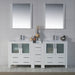 Blossom Sydney 84" Double Vanity Set, Side Cabinets, Vessel Sink and Optional Mirror - Luxe Vanity & Tub