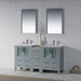 Blossom Sydney 84" Double Vanity Set, Side Cabinets, Vessel Sink and Optional Mirror - Luxe Vanity & Tub